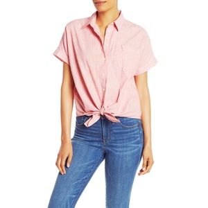 Madewell 100% Linen Crop Top